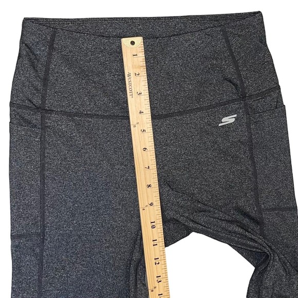 Skechers Active Leggings Yoga Side Pockets Skinny Leg Gray Stretch Size M - Picture 4 of 9